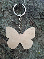 Брелок дерев'яний "Метелик", заготовка | під декорування | для розпису | для декупажу