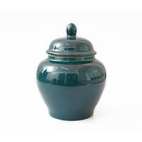 Чайница, керамическая чайница, Чайница ваза зеленая 700 мл