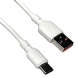 Кабель USB 2.0 AM to USB Type-C QC 3A 1.15 м для заряджання, живлення та синхронізації білий, фото 2