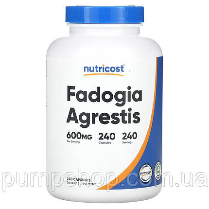 Бустер тестостерону Фадогія Nutricost Fadogia Agrestis 600 мг 240 капс., фото 1
