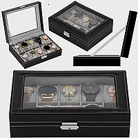 Скринька (органайзер) для зберігання годинників Springos 25 x 20 x 8 см HA1056 *