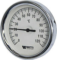 Термометр биметаллический аксиальный Watts F+R801 (Т 63/50 D-63mm 0-120°C L-50mm)