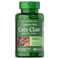 Натуральная добавка Puritan's Pride Cat's Claw 500 mg, 100 капсул CN8882 VB