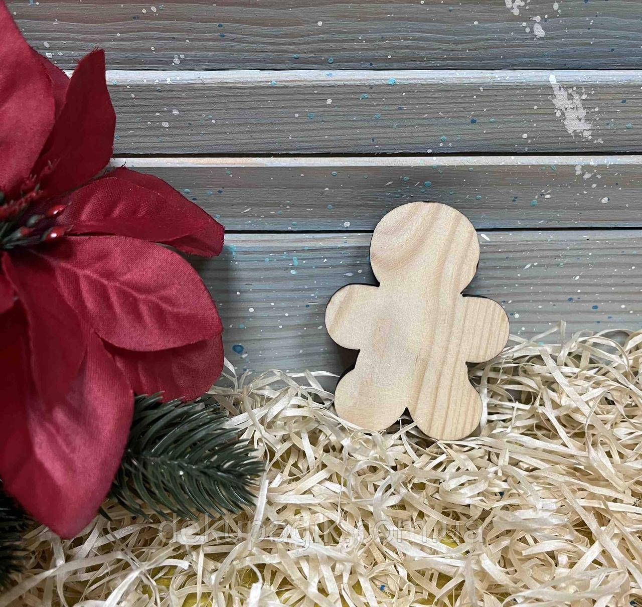 Фігурка, ялинкова прикраса Пряничок 8,5см (сосна 1см), фото 1