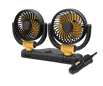 Автомобільний вентилятор 12V / Вентилятор в авто від прикурювача / Авто-вентилятор з номером телефону / Вентилятор для літа в авто
