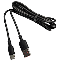 Кабель USB 2.0 AM to USB Type-C QC 3A 1.2м шнур швидкої зарядки живлення синхронізації чорний