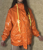 Летняя куртка, ветровка подростковая, цвет оранж, B&B Angel, р.158
