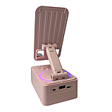 Багатофункціональна Bluetooth колонка тримач K18 Бездротова караоке підставка для телефону на 2 мікрофони, фото 6