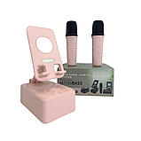 Багатофункціональна Bluetooth колонка тримач K18 Бездротова караоке підставка для телефону на 2 мікрофони, фото 5