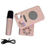 Багатофункціональна Bluetooth колонка тримач K18 Бездротова караоке підставка для телефону на 2 мікрофони, фото 10