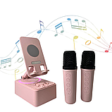 Багатофункціональна Bluetooth колонка тримач K18 Бездротова караоке підставка для телефону на 2 мікрофони, фото 2