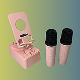 Багатофункціональна Bluetooth колонка тримач K18 Бездротова караоке підставка для телефону на 2 мікрофони, фото 9