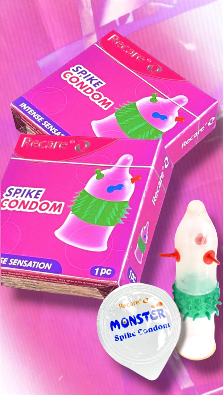 Презерватив Recare Spike Condon із шипами та кульками (паковання 1 шт.), фото 1
