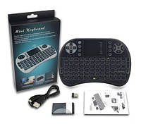 Беспроводная смарт мини-клавиатура с тачпадом Keyboard wireless для телевизоров и ПК MWK08/I8 с подсветкой