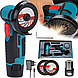 Болгарка Акумуляторна Портативна, Міні Кутова Шліфувальна Машина 19500 об./хв + 1 батарея і 2 диски 75 мм, фото 2