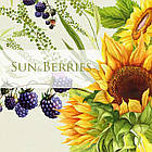 Серветка Luxy 33*33 3шар.Соняшники та ягідки 18шт/уп