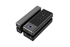 Розумний біометричний замок на скляні двері SEVEN LOCK SL-7776BF black, фото 3