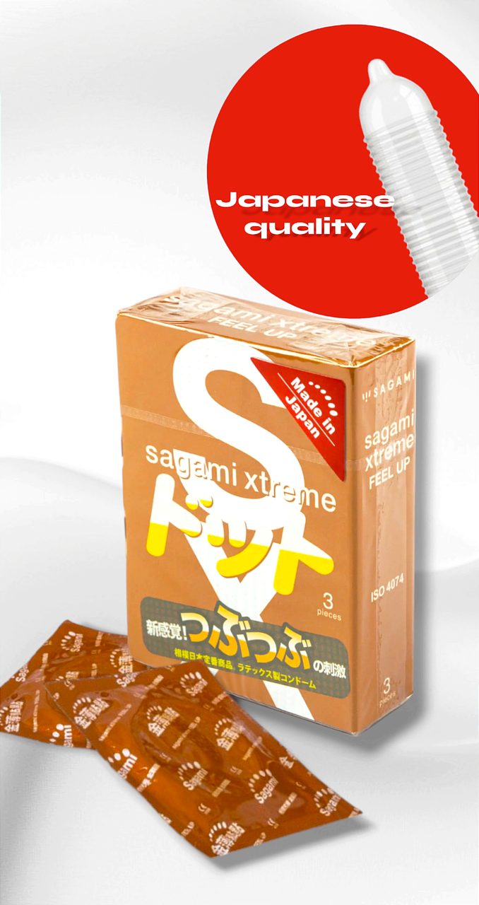 Презервативи Sagami Xtreme Dots Type Feel Up (3шт), фото 1