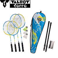 Набор для бадминтона Talbot Badminton 4-players Set Family Set 4 ракетки 3 волана регулируемая сетка чехол