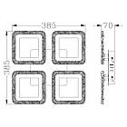 Світлодіодна люстра 70 Вт з підсвічуванням основи з пультом і мобільним додатком колір каркасу чорний ESL-21527, фото 4