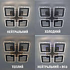 Світлодіодна люстра 70 Вт з підсвічуванням основи з пультом і мобільним додатком колір каркасу чорний ESL-21527, фото 3