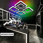 Світлодіодна люстра 70 Вт з підсвічуванням основи з пультом і мобільним додатком колір каркасу чорний ESL-21527, фото 5