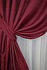 Комплект (2шт. 1х2,7м.) готових жакардових штор, колекція "Савана". Колір бордовий. Код 612ш 31-159, фото 4