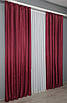 Комплект (2шт. 1х2,7м.) готових жакардових штор, колекція "Савана". Колір бордовий. Код 612ш 31-159, фото 5