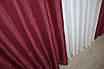 Комплект (2шт. 1х2,7м.) готових жакардових штор, колекція "Савана". Колір бордовий. Код 612ш 31-159, фото 7