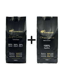 Зернова кава Adamaris Super Crema + Ethiopia Djimmah