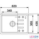 Кухонна мийка Franke BSG 611-62 сірий камінь (114.0575.042), фото 2