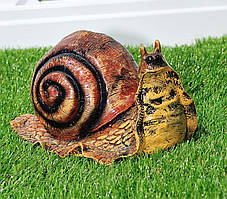 Садова фігура Равлик середня (14х15х25 см), садові фігури з полістоуну, садово-паркові  фігури