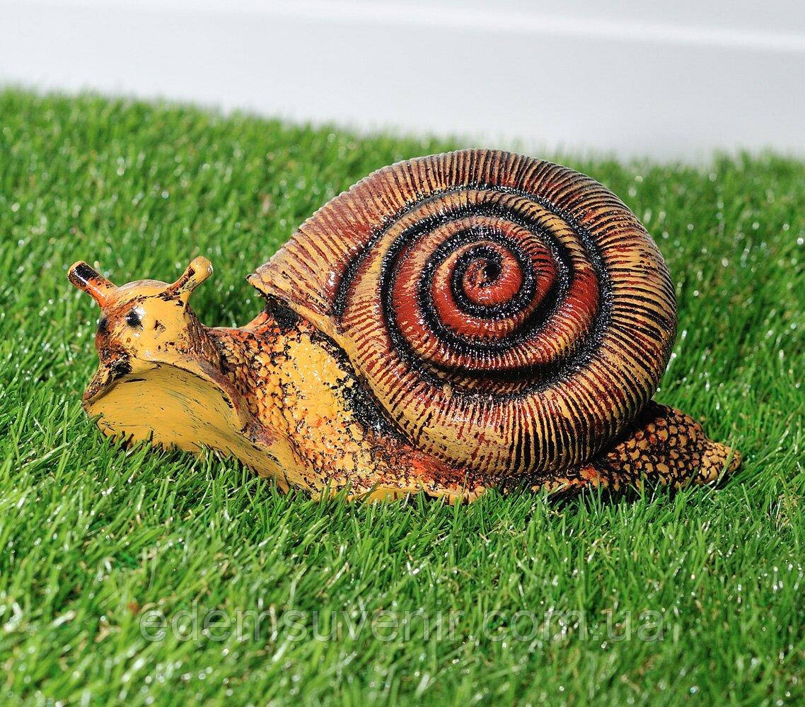 Садова фігура Равлик малий (14х11х20 см), садові фігури з полістоуну, садово-паркові фігури