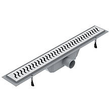 Лінійний трап Volle 90-22-703 система сухий затвор з решіткою "хвиля"