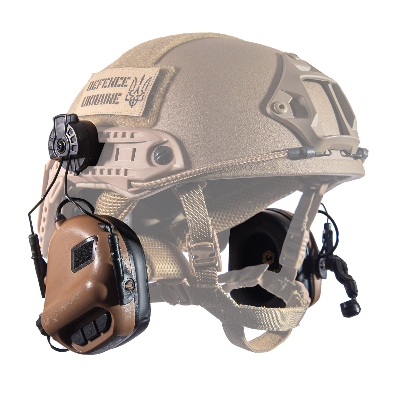 Активные наушники тактические с микрофоном "Earmor M32H "MOD3 Helmet Version Койот - фото 5 - id-p2208253206