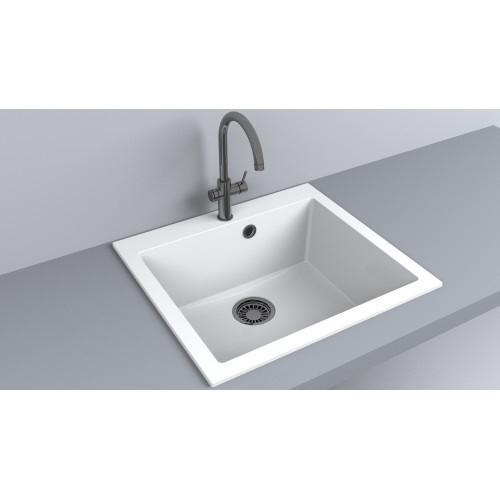 Кухонна мийка Fancy Marble Jersey 560 білий, фото 1