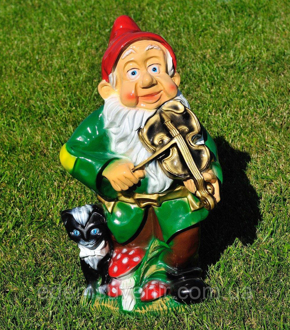 Садова фігура Гном музикант, фото 1
