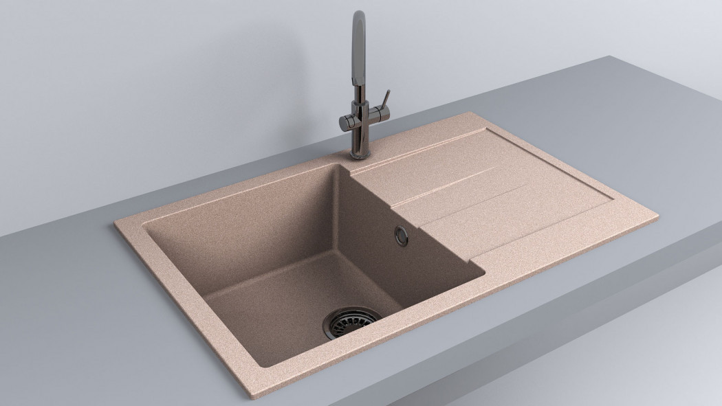 Кухонна мийка Fancy Marble Connecticut пісок, фото 1