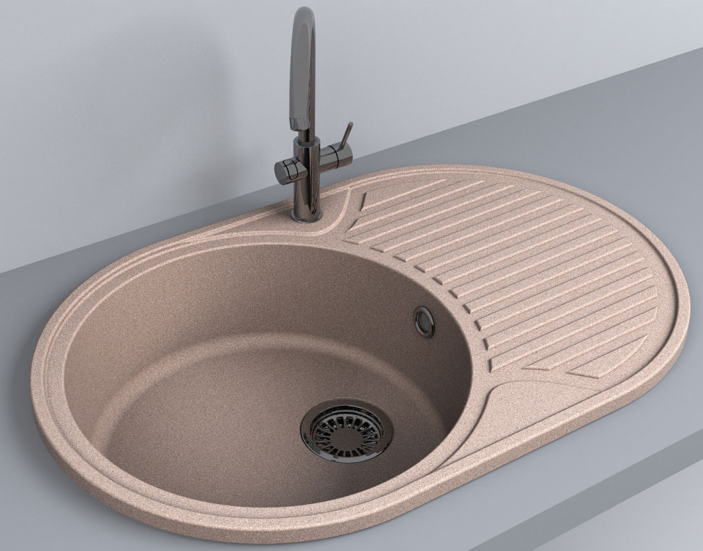 Кухонна мийка Fancy Marble Vermont пісок, фото 1