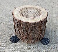 Декоративный пенек на ножках из натурального дерева, ручная работа