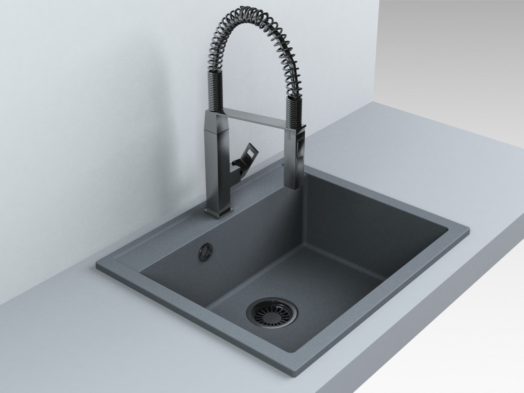 Кухонна мийка Fancy Marble Oregon 108067013 сірий, фото 1