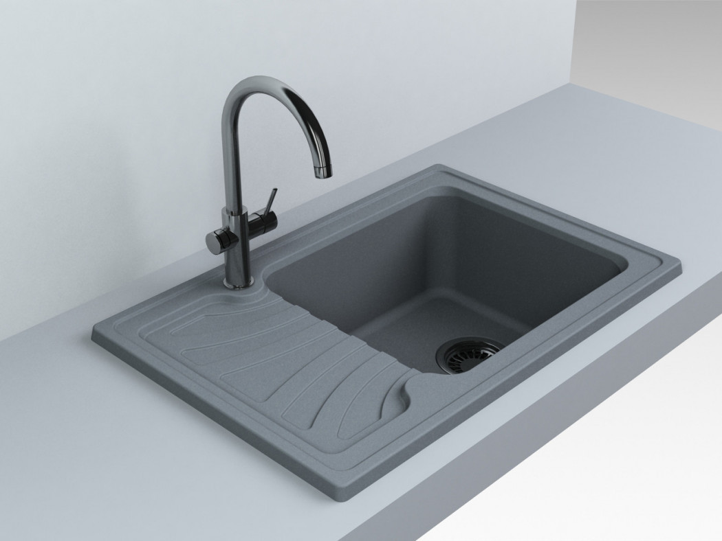 Кухонна мийка Fancy Marble Filadelfia 103067013 сірий, фото 1