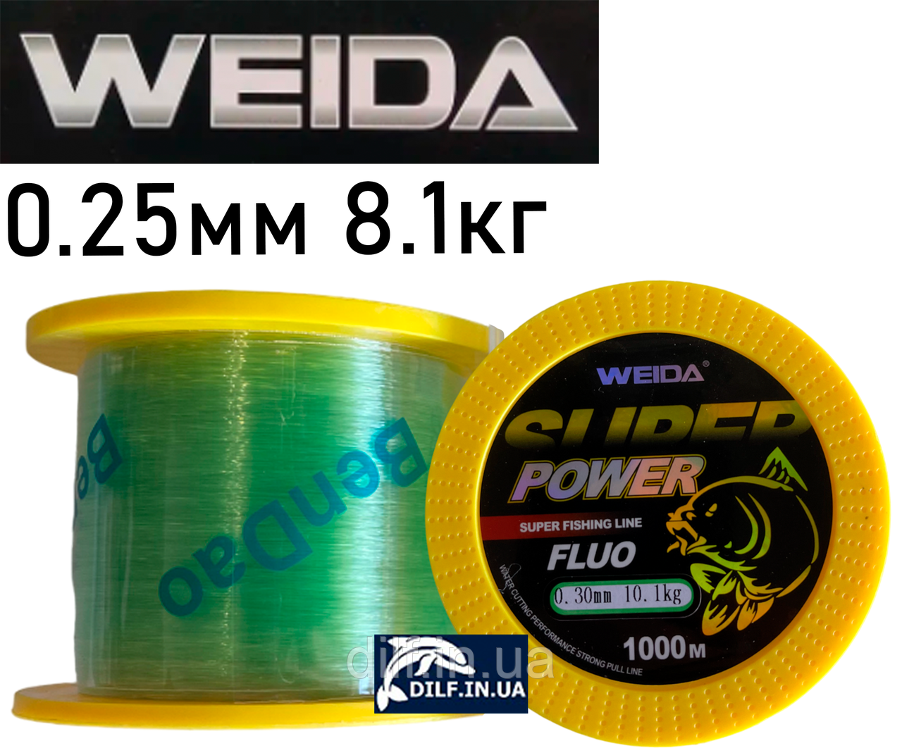 Волосінь Weida Slider 1000m (0.25мм 8.1кг), фото 1