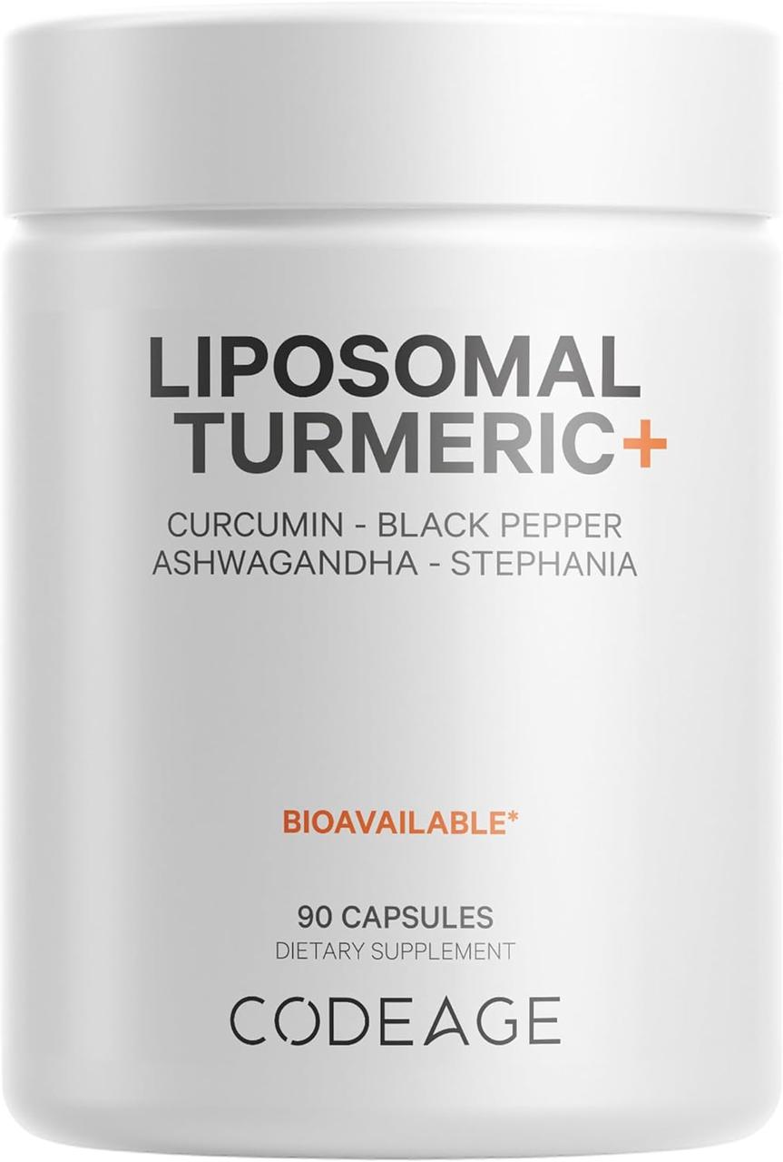 CodeAge Liposomal Turmeric Curcumin / Ліпосомальний ферментований куркумін 90 капсул
