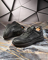 Черные мужские кроссовки современные кроссовки на каждый день кроссовки из натуральной кожи