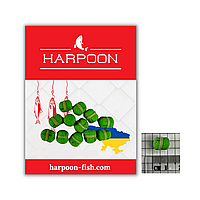 МІНІ-Бойл з резинкою HARPOON Pop UP 9*8мм 12шт Конопля Зелений