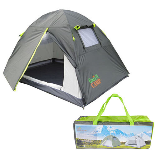 Намет 4-місний з тентом і невеликим тамбуром Green Camp GC1668/N4