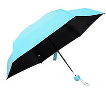 Парасолька в капсулі / Якісна жіноча парасолька / Capsule umbrella / Міні парасолька у футлярі. VP-541 Колір: блакитний