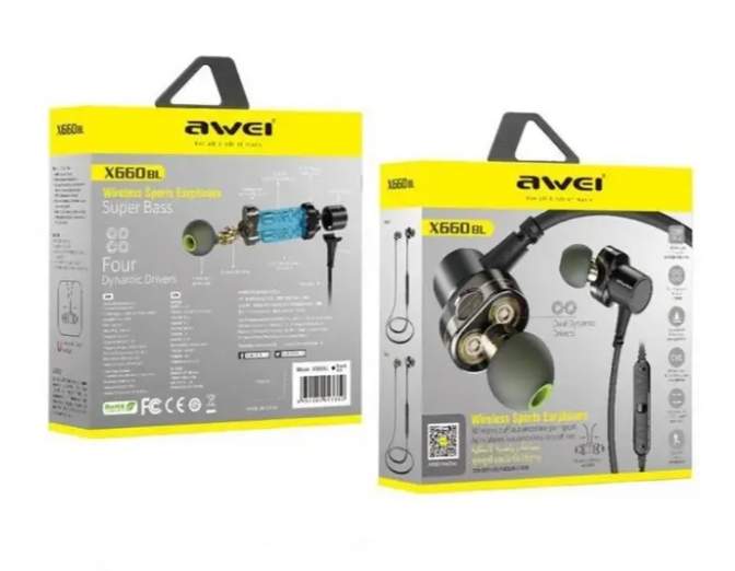 Навушники Вакуумні з Мікрофоном MDR X660 + BT AWEI, фото 1
