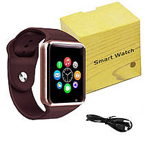 Смарт-годинник Smart Watch A1 розумний електронний зі слотом під sim-карту + карту пам'яті micro-sd. ND-938 Колір: золотий